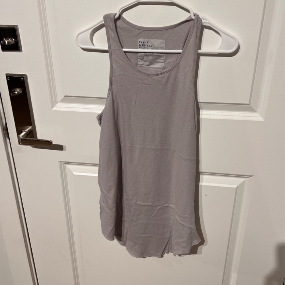 NWOT Frank Eileen Tee Lab Long racerback  Grey L Large